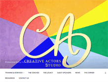 Tablet Screenshot of creativeactorsworkshop.com
